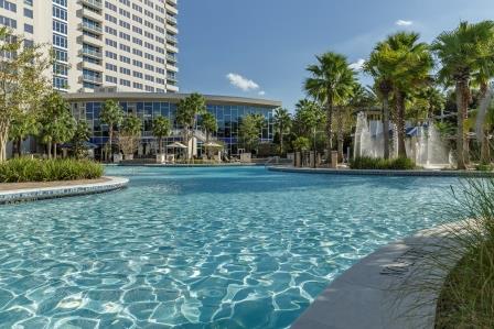 Passover hotel poolside scene that feels like the Caribbeans